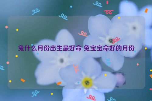 兔什么月份出生最好命 兔宝宝命好的月份