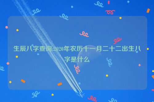 生辰八字查询:2020年农历十一月二十二出生八字是什么