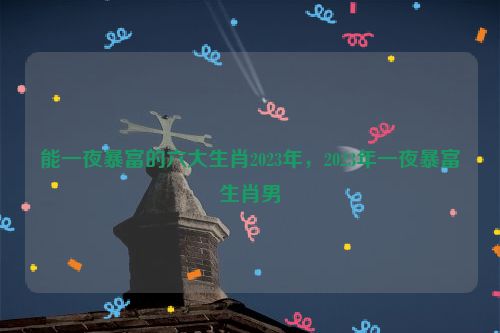 能一夜暴富的六大生肖2023年，2023年一夜暴富生肖男