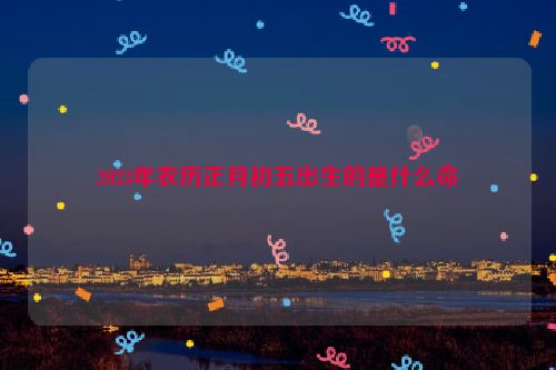 2023年农历正月初五出生的是什么命