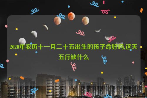 2020年农历十一月二十五出生的孩子命好吗,这天五行缺什么