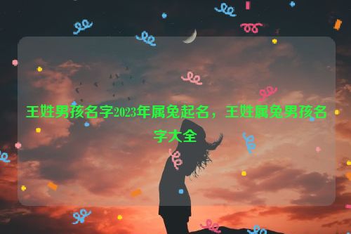 王姓男孩名字2023年属兔起名，王姓属兔男孩名字大全