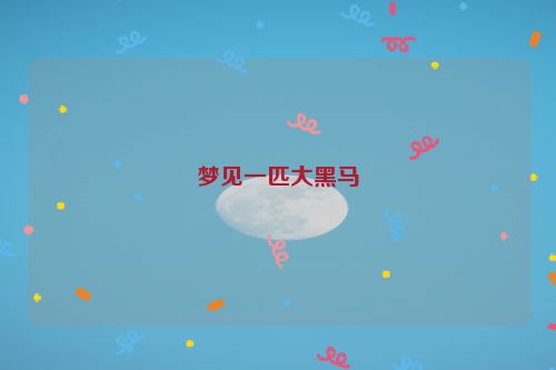 梦见一匹大黑马