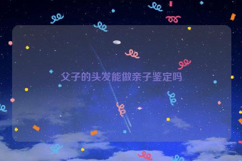 父子的头发能做亲子鉴定吗