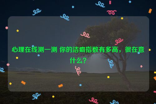 心理在线测一测 你的洁癖指数有多高，很在意什么？