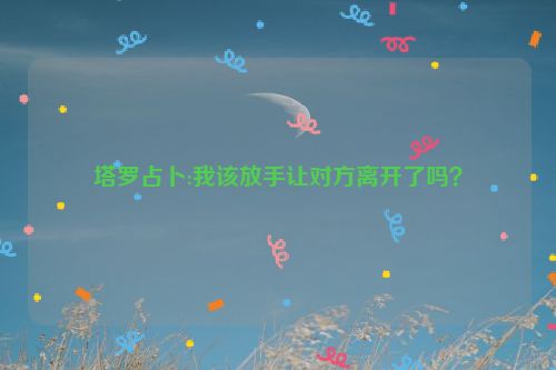 塔罗占卜:我该放手让对方离开了吗？