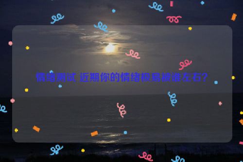 情绪测试 近期你的情绪极易被谁左右？