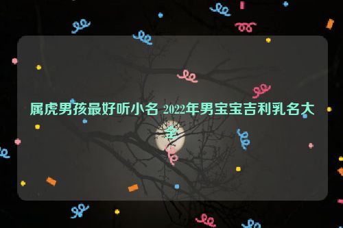 属虎男孩最好听小名 2022年男宝宝吉利乳名大全