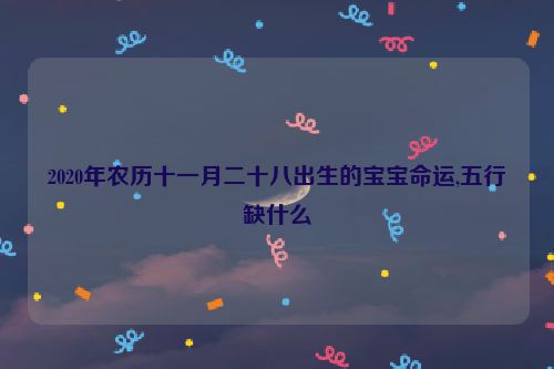 2020年农历十一月二十八出生的宝宝命运,五行缺什么