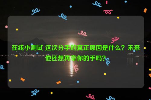 在线小测试 这次分手的真正原因是什么？未来他还想再牵你的手吗？