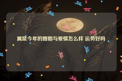 属鼠今年的婚姻与爱情怎么样 运势好吗