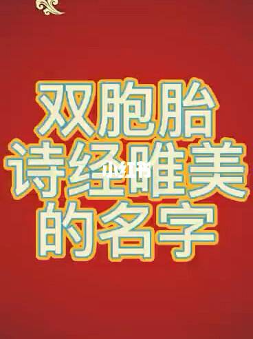 双胞胎起名字(双胞胎起名字大全免费2024年)