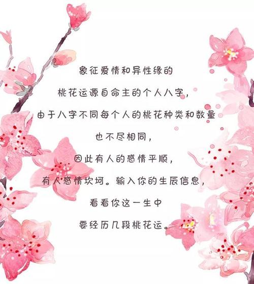 免费测试桃花运(免费测试桃花运紫微)