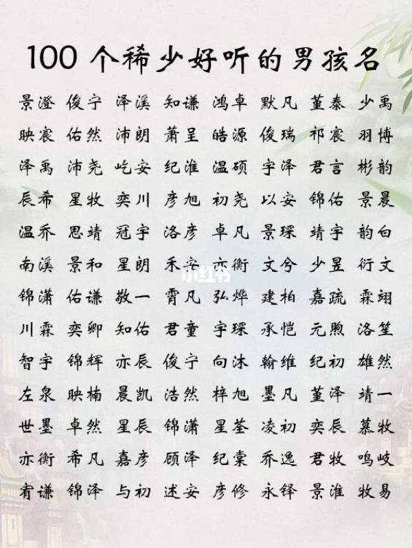 小名大全男孩(双胞胎小名大全男孩)